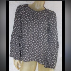 LOFT Blue Patterned Blouse